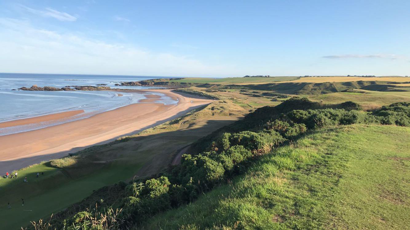Cruden Bay Golf Course on a sunny day with Golf Even More
